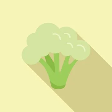 Vegetable broccoli icon flat vector. Cabbage food Ilustración de archivo