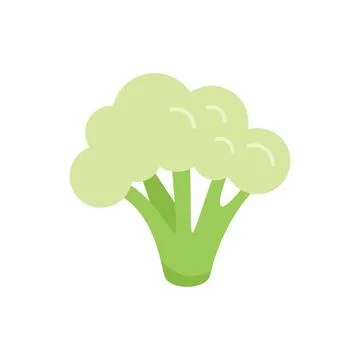 Vegetable broccoli icon flat vector. Cabbage food Ilustración de archivo