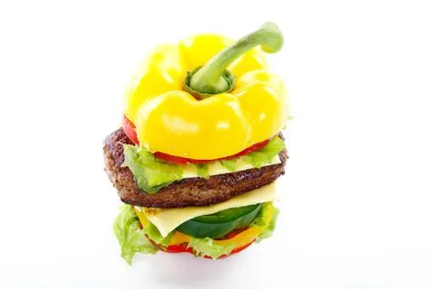 Vegetable burger Stock Photos