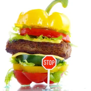 Vegetable burger Stock Photos