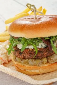 Vegetable burger Stock Photos