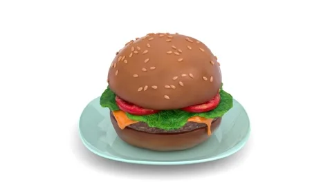 Vegetable burger in plate Video stock 316323021