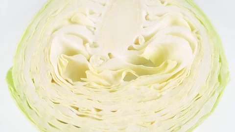 Vegetable cabbage on isolated background Stock Footage 106290492