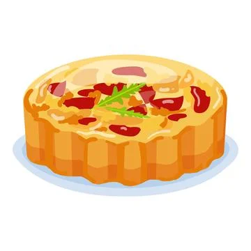 Vegetable cake icon cartoon vector. Food meal Ilustración de archivo