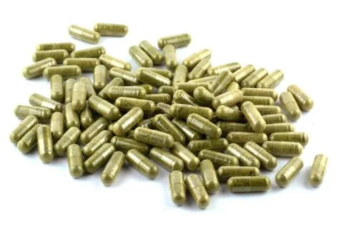 Vegetable capsule on white background Stock Photos