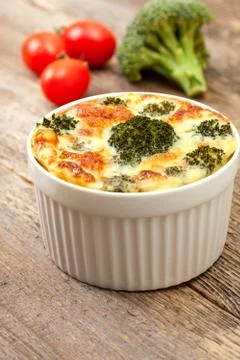 Vegetable casserole with broccoli Stock Photos