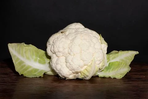 Vegetable cauliflower on a dark background Foto stock