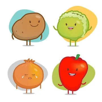 Vegetable Characters Stock Illustration