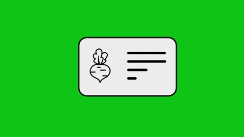 Vegetable checklist icon animation with growing list and tick mark on green.. Stock Footage 346497315