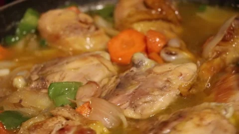 Vegetable chicken recipe Stock Footage 131753062
