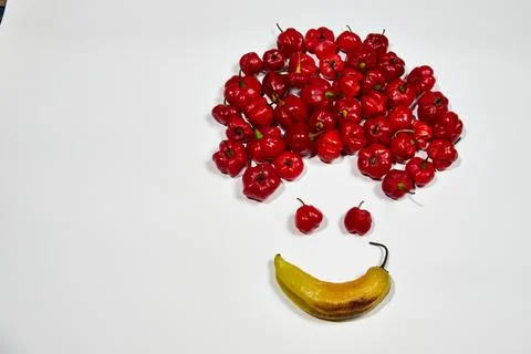 Vegetable chilli, chile face on white backgroung Stock Photos