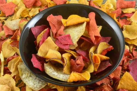 Vegetable chips Foto stock