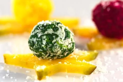 Vegetable coconut balls Stock Photos