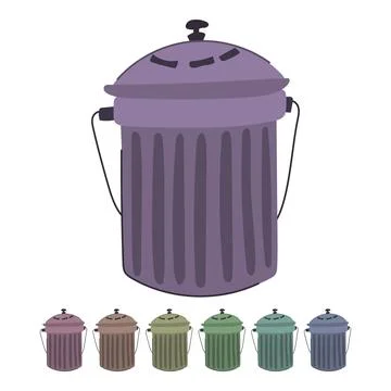 Vegetable compost bin vector cartoon graphic Stock Illustration