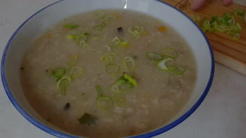 Vegetable congee. Stock Footage 143842628