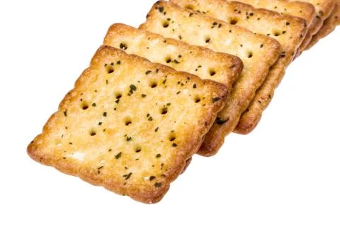 Vegetable crackers isolated on white 스톡 사진