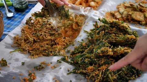 Vegetable crispy fried of thai food Stock Footage 89782557