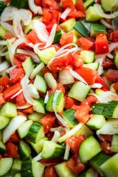Vegetable Cucumber Sald Mixture Stock Photos