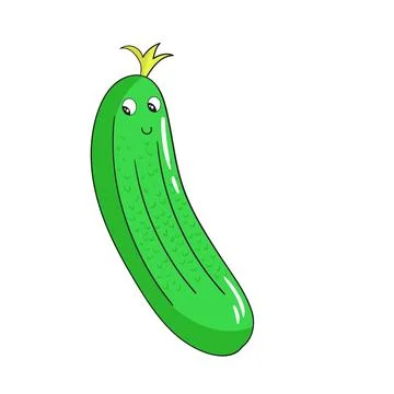 Vegetable cucumber vector illustration Stock Illustration