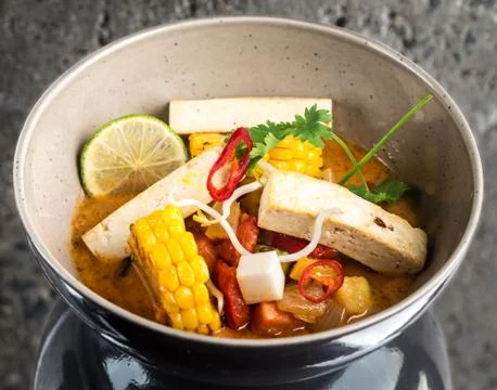 Vegetable curry with tofu Stock Photos