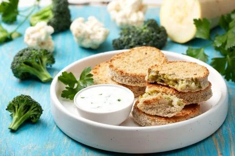 Vegetable cutlets Stock Photos