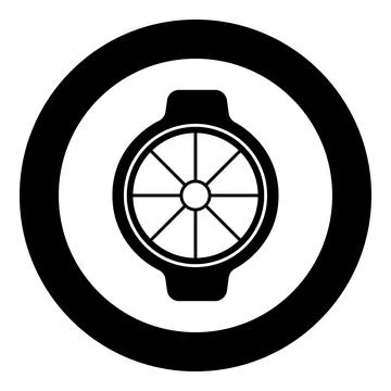 Vegetable cutter dicer hand cut equipment knife icon in circle round black .. Stock Illustration