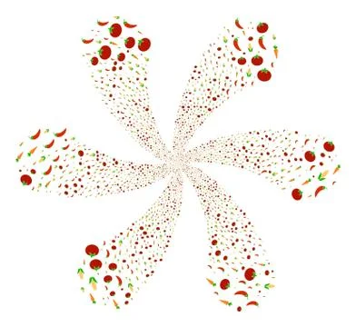 Vegetable Cycle Flower Cluster Stock Illustration