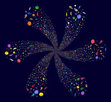 Vegetable Cycle Flower Cluster Stock Illustration