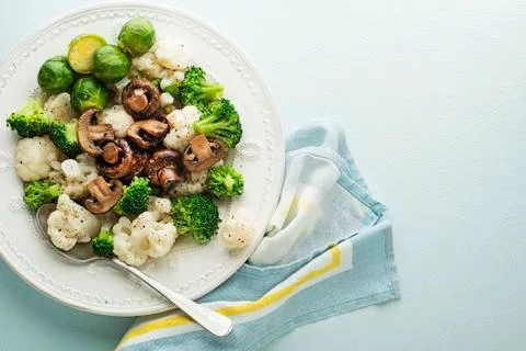 Vegetable dishes with cooked vegetables Stock Photos
