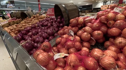 Vegetable Display in Melbourne Market Vídeo Stock 301372242