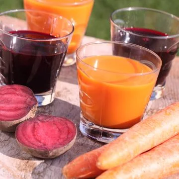 Vegetable drinks Stock Photos
