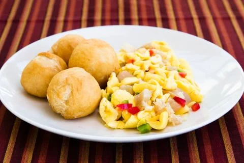 Vegetable dumpling with saltfish Stock Photos