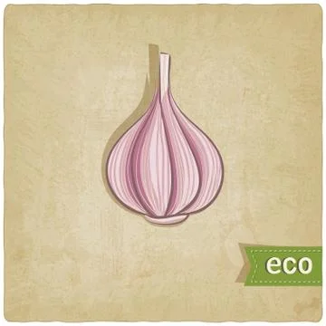 Vegetable eco old background Stock-Illustration