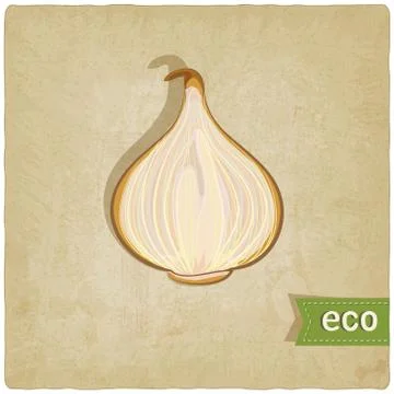 Vegetable eco old background Stock-Illustration