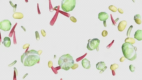 Vegetable Fall Stock-Footage 296334691