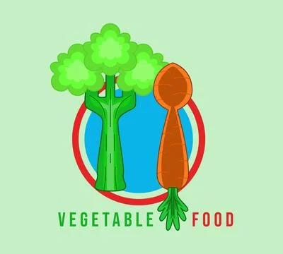 Vegetable food logo Stock Illustration