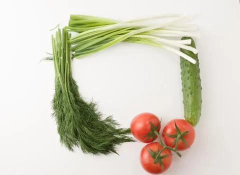 Vegetable frame Stock Photos