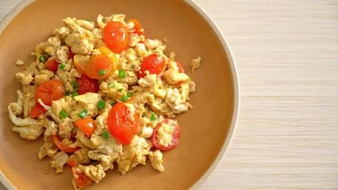 Vegetable fried rice served on a brown plate Stock Photos