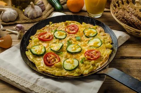 Vegetable frittata Foto stock