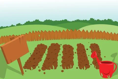 Vegetable garden Stock Illustration