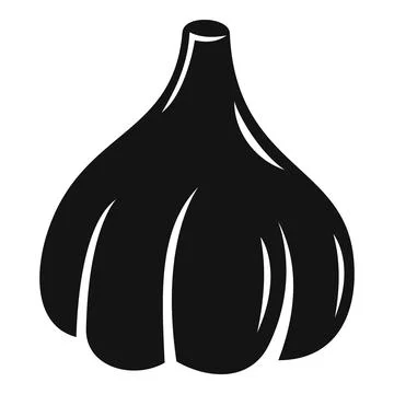 Vegetable garlic icon, simple style Stock Illustration