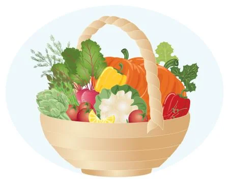Vegetable hamper Stock Illustration