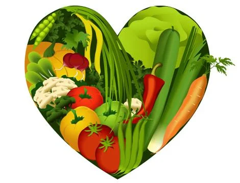 Vegetable heart Stock Illustration
