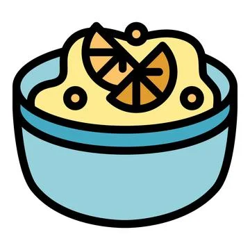 Vegetable hummus icon vector flat Stock Illustration