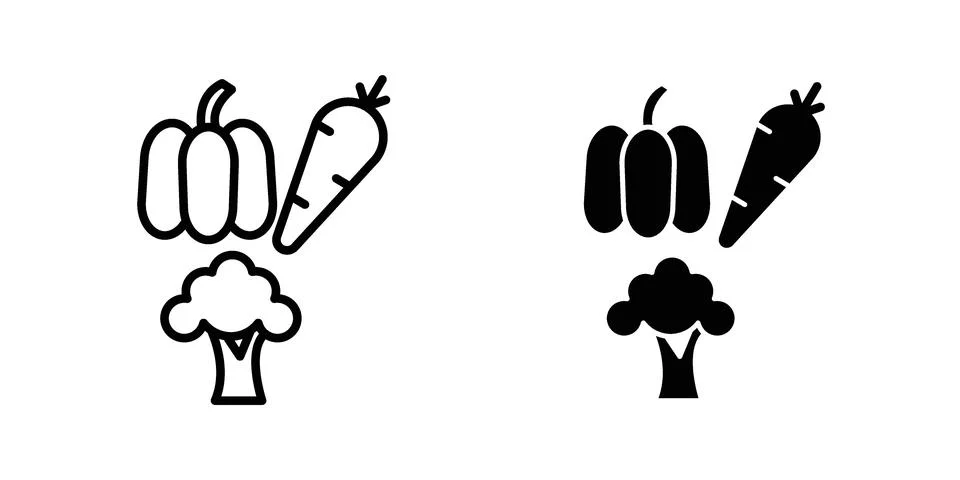 Vegetable icon vector design illustrations Stock Illustration