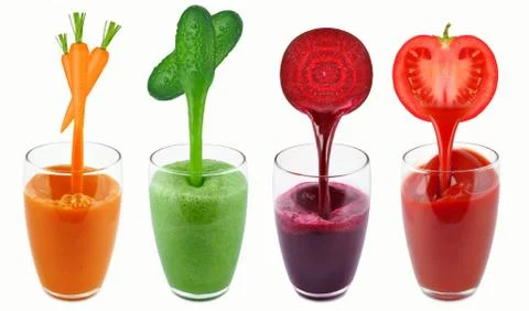 Vegetable juices Stock Photos