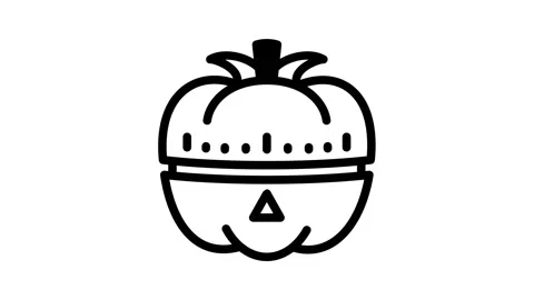 Vegetable kitchen timer icon animation Stock Footage 151262778