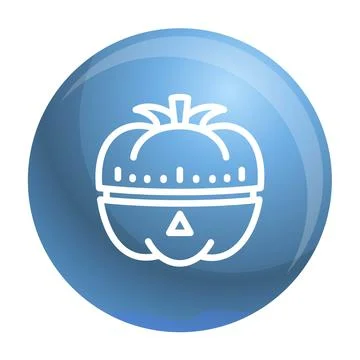 Vegetable kitchen timer icon, outline style イラスト素材
