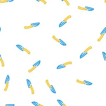 Vegetable knife vector seamless pattern Stock Illustration