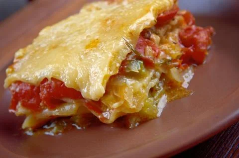 Vegetable lasagna Fotos Stock